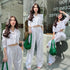 Long Sleeve Button Shirt with Trouser